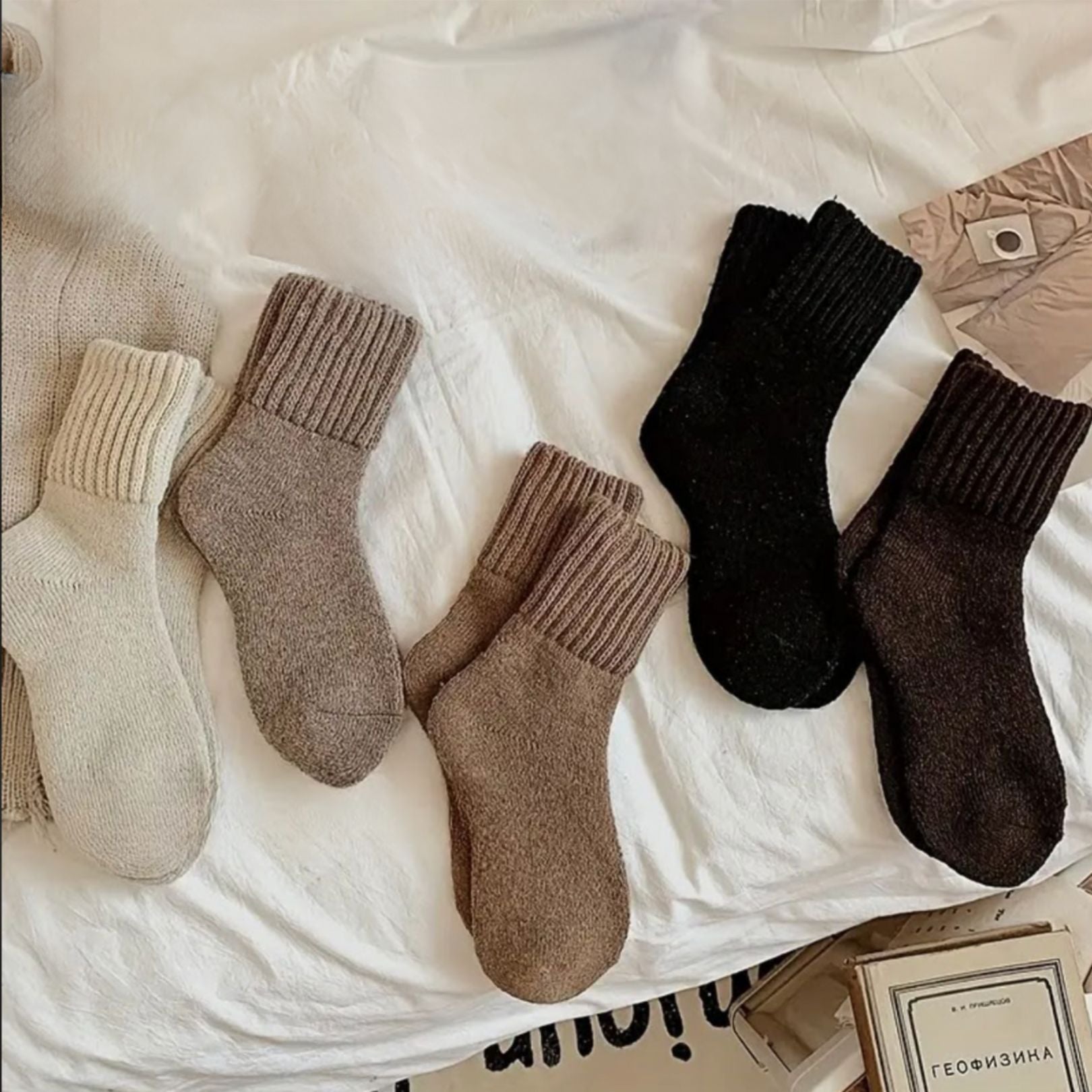 Lot de 5 Bas d'hiver chauds et confortables pour femmes | Maëlyne™
