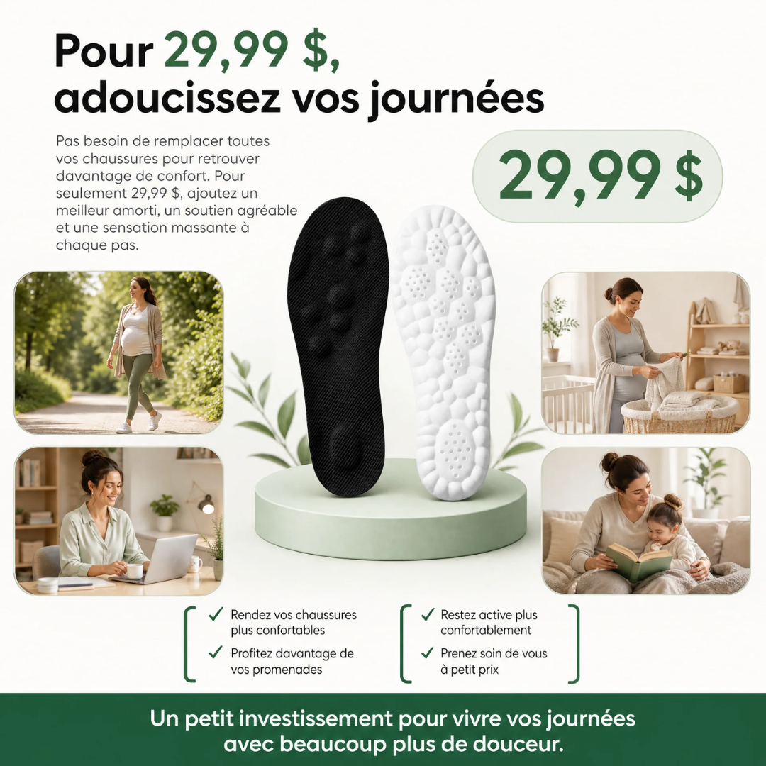 Maëlyne™ – Semelles massantes pour la grossesse