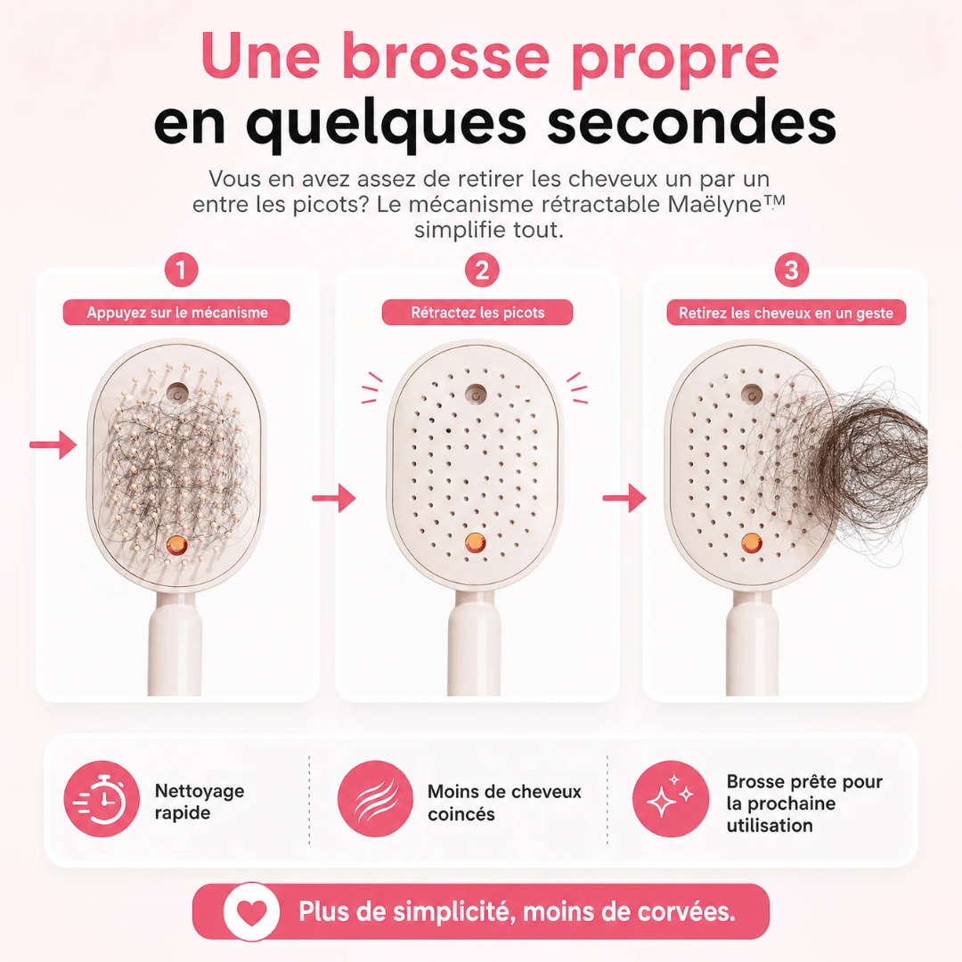Brosse brumisatrice 3-en-1 — Démêle, hydrate et masse tous les types de cheveux